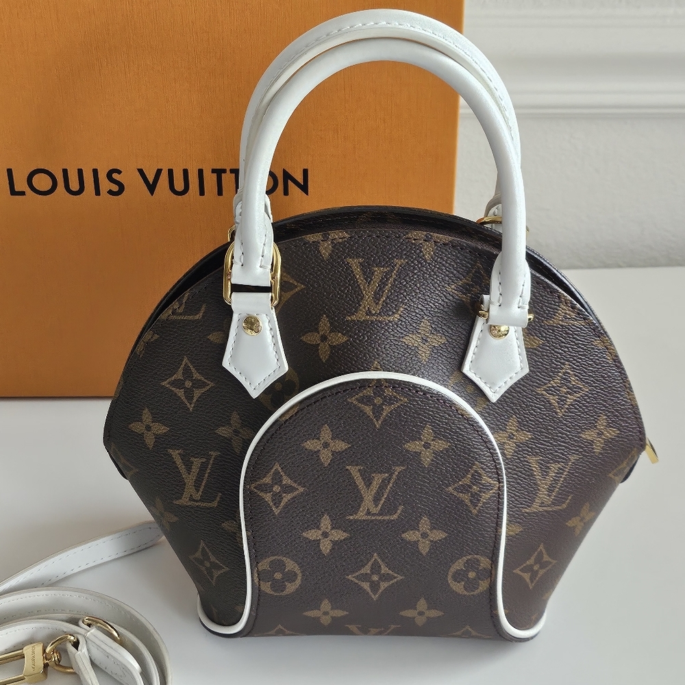 Louis Vuitton Monogram LV Match Ellipse BB White - Microchipped - Picture 2 of 14